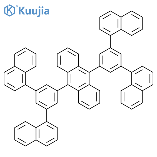 Anthracene, 9,10-bis(3,5-di-1-naphthalenylphenyl)- structure