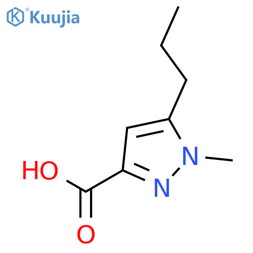 1-Methyl-5-propyl-1H-pyrazole-3-carboxylic acid structure