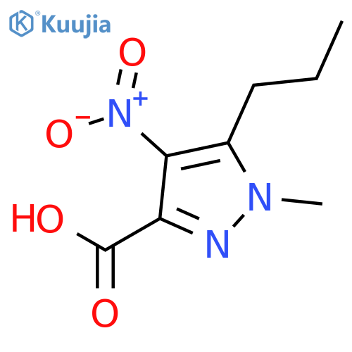 1-Methyl-4-nitro-5-propyl-1H-pyrazole-3-carboxylic acid structure