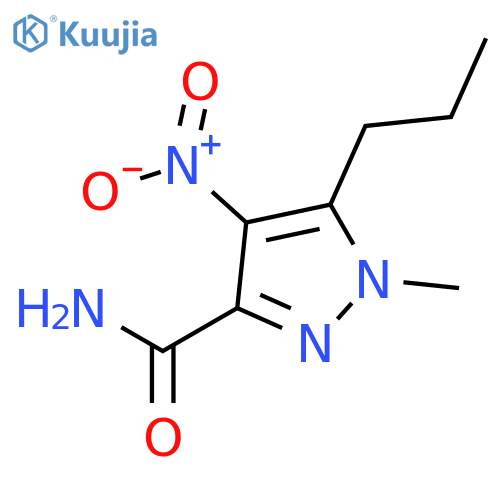 1-Methyl-4-nitro-5-propyl-1H-pyrazole-3-carboxamide structure