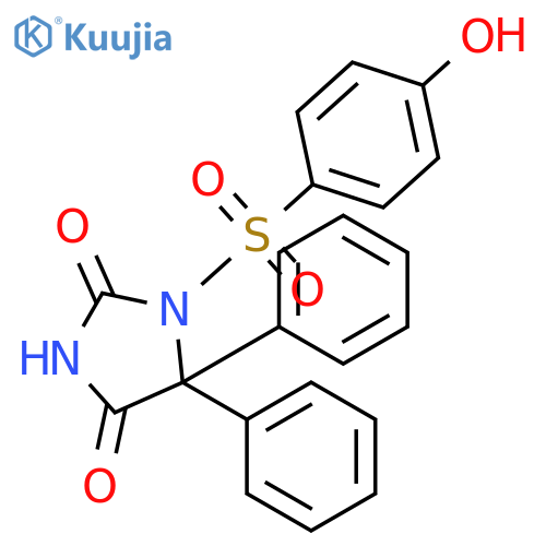 2,4-Imidazolidinedione,1-[(4-hydroxyphenyl)sulfonyl]-5,5-diphenyl- structure