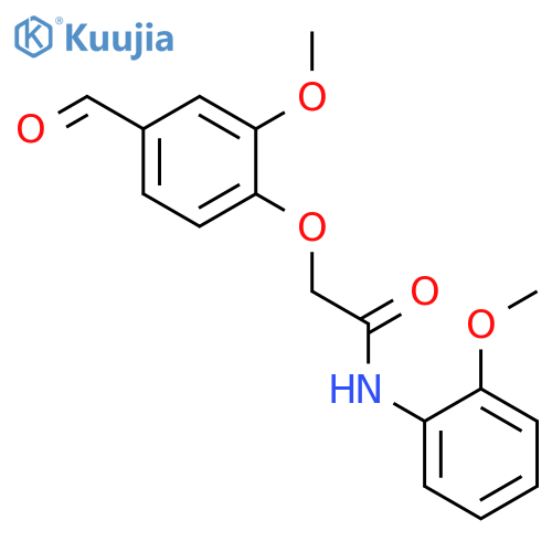 2-(4-Formyl-2-methoxy-phenoxy)- N -(2-methoxy-phenyl)-acetamide structure
