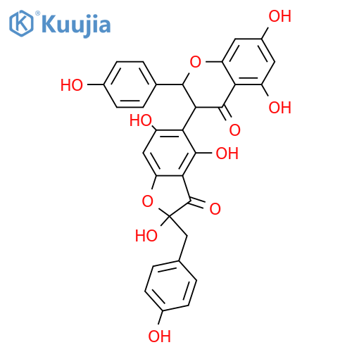 4',5,7-Trihydroxyflavanone-(3→5)-2,4,4',6-tetrahydroxybenzylcoumaranone; (2R,2'R,3S)-form structure