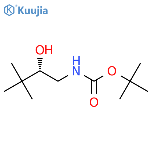 tert-butyl N-(2S)-2-hydroxy-3,3-dimethylbutylcarbamate structure