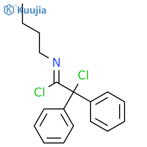 Benzeneethanimidoylchloride, N-butyl-a-chloro-a-phenyl- structure