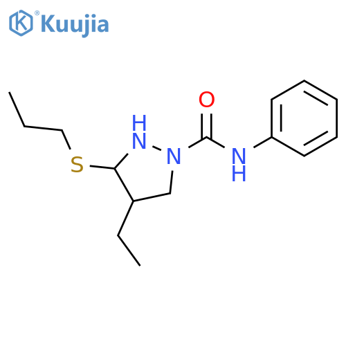 4-Ethyl-N-phenyl-3-propylsulfanylpyrazolidine-1-carboxamide structure