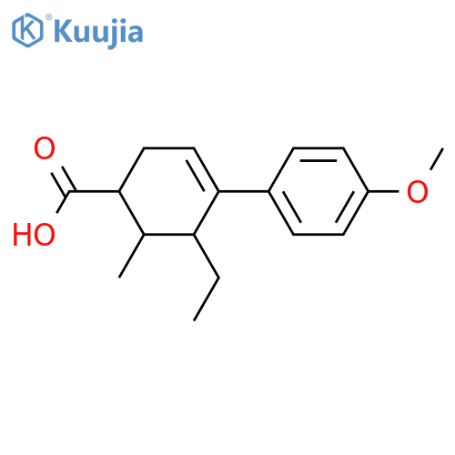 3-Cyclohexene-1-carboxylic acid, 5-ethyl-4-(4-methoxyphenyl)-6-methyl- structure