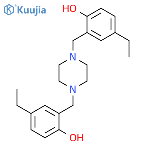 Phenol, 2,2'-[1,4-piperazinediylbis(methylene)]bis[4-ethyl- structure