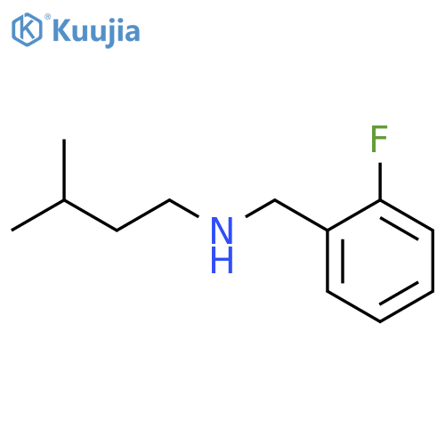 (2-fluorophenyl)methyl(3-methylbutyl)amine structure