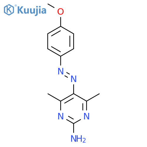2-Pyrimidinamine,5-[2-(4-methoxyphenyl)diazenyl]-4,6-dimethyl- structure