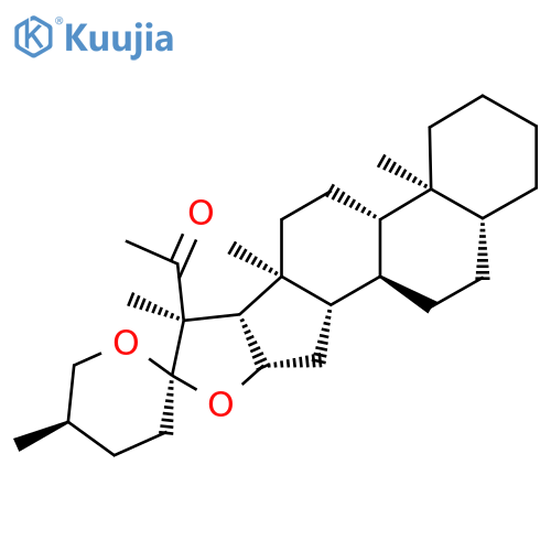 1-[(1R,2S,4S,5'R,6R,7R,8S,9S,12S,13S,18R)-5',7,9,13-Tetramethylspiro[5-oxapentacyclo[10.8.0.02,9.04,8.013,18]icosane-6,2'-oxane]-7-yl]ethanone structure