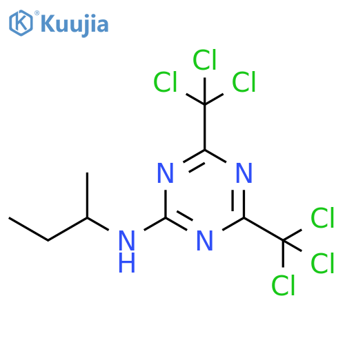 1,3,5-Triazin-2-amine,N-(1-methylpropyl)-4,6-bis(trichloromethyl)- structure