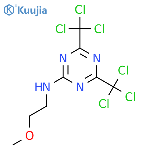1,3,5-Triazin-2-amine,N-(2-methoxyethyl)-4,6-bis(trichloromethyl)- structure