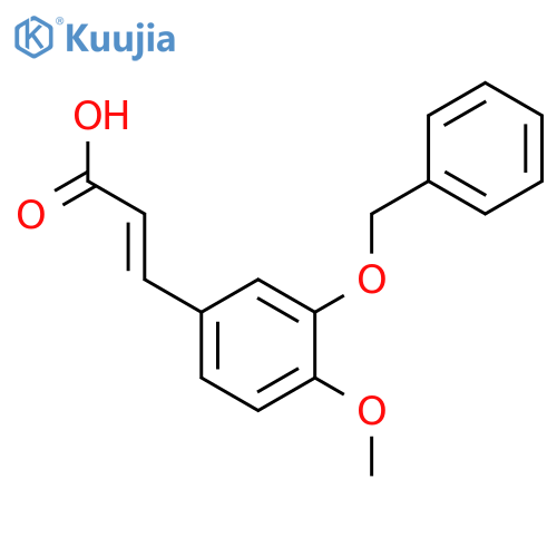 (2E)-3-(3-(benzyloxy)-4-methoxyphenyl)prop-2-enoic acid (en) structure