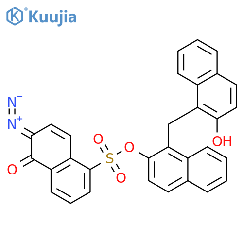 1-Naphthalenesulfonicacid, 6-diazo-5,6-dihydro-5-oxo-,1-[(2-hydroxy-1-naphthalenyl)methyl]-2-naphthalenyl ester structure