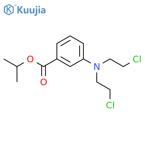 Benzoic acid,3-[bis(2-chloroethyl)amino]-, 1-methylethyl ester structure