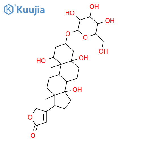 Card-20(22)-enolide,3-(b-D-glucopyranosyloxy)-1,5,14-trihydroxy-,(1b,3b,5b)- (9CI) structure