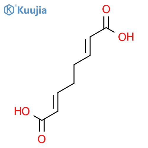 2,6-Octadienedioic acid, (E,E)- structure