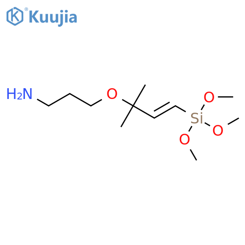 1-Propanamine, 3-[[1,1-dimethyl-3-(trimethoxysilyl)-2-propenyl]oxy]- structure