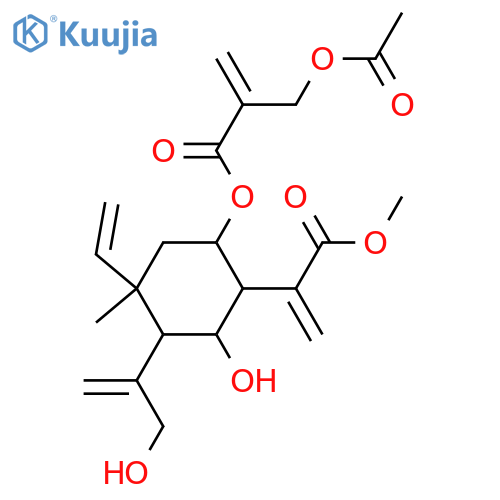 6,8,15-Trihydroxy-1,3,11(13)-elematrien-12-oic acid; (6α,8α)-form, 8-O-(2-Acetoxymethyl-2-propenoyl), Me ester structure