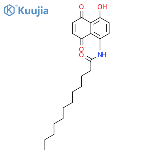 Dodecanamide, N-(5,8-dihydro-4-hydroxy-5,8-dioxo-1-naphthalenyl)- structure