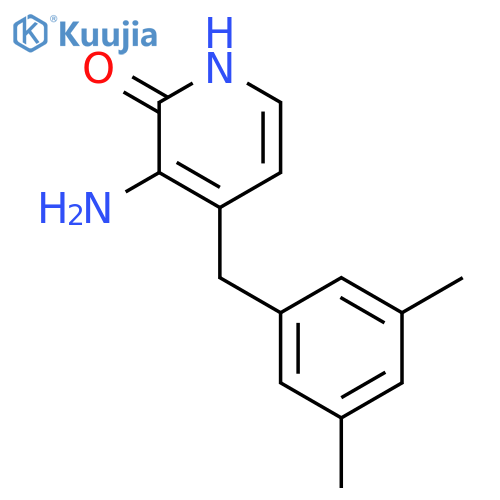 2(1H)-Pyridinone, 3-amino-4-[(3,5-dimethylphenyl)methyl]- structure