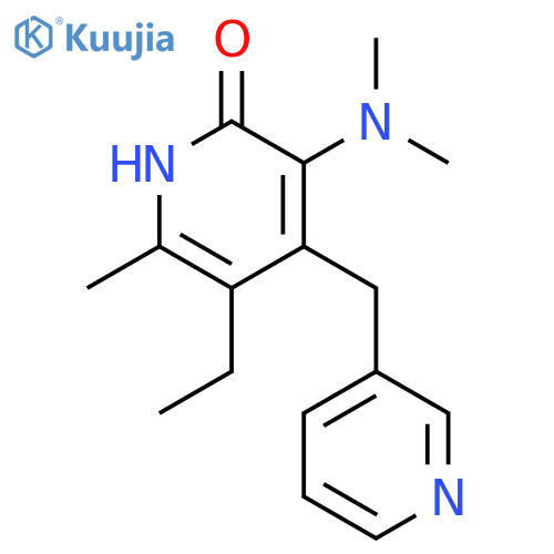 2(1H)-Pyridinone,3-(dimethylamino)-5-ethyl-6-methyl-4-(3-pyridinylmethyl)- structure
