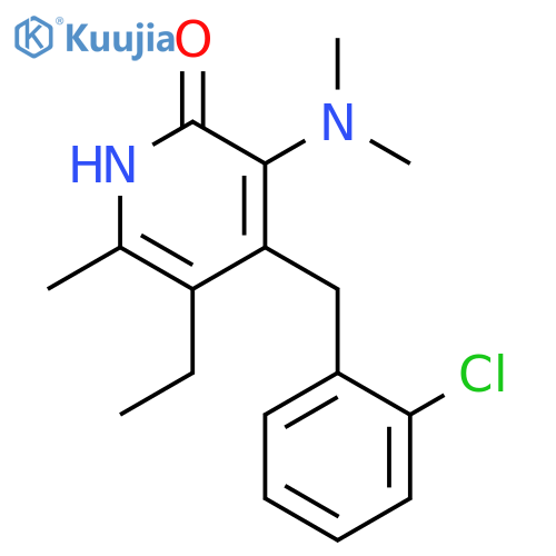 2(1H)-Pyridinone,4-[(2-chlorophenyl)methyl]-3-(dimethylamino)-5-ethyl-6-methyl- structure