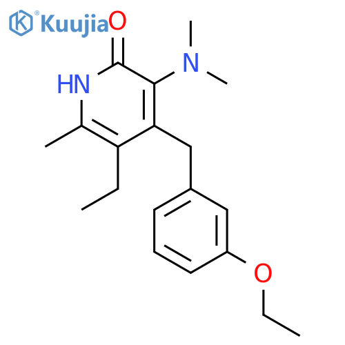 2(1H)-Pyridinone,3-(dimethylamino)-4-[(3-ethoxyphenyl)methyl]-5-ethyl-6-methyl- structure