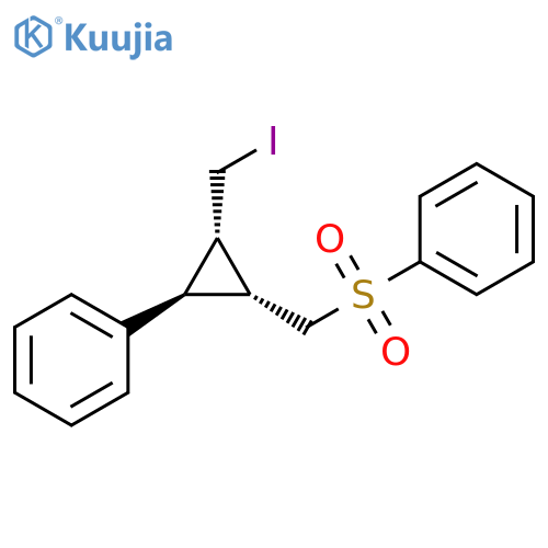Benzene,[[[(1R,2S,3R)-2-(iodomethyl)-3-phenylcyclopropyl]methyl]sulfonyl]- structure