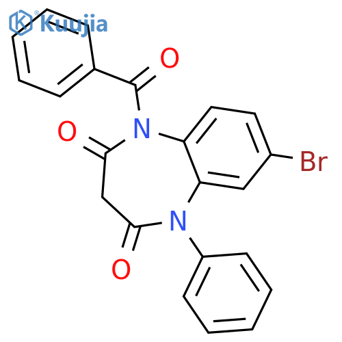1H-1,5-Benzodiazepine-2,4(3H,5H)-dione,1-benzoyl-7-bromo-5-phenyl- structure
