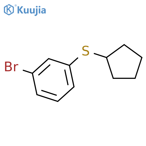 Benzene, 1-bromo-3-(cyclopentylthio)- structure