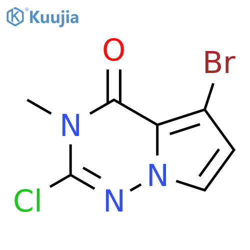 5-Bromo-2-chloro-3-methylpyrrolo[2,1-f][1,2,4]triazin-4(3H)-one structure
