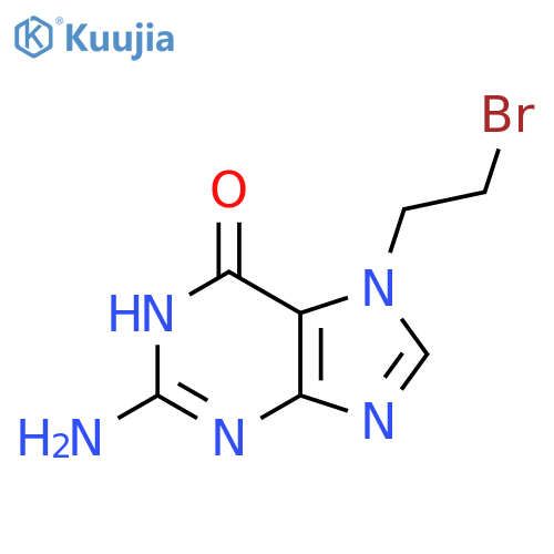 2-Amino-7-(2-bromoethyl)-1,7-dihydro-6H-purin-6-one structure