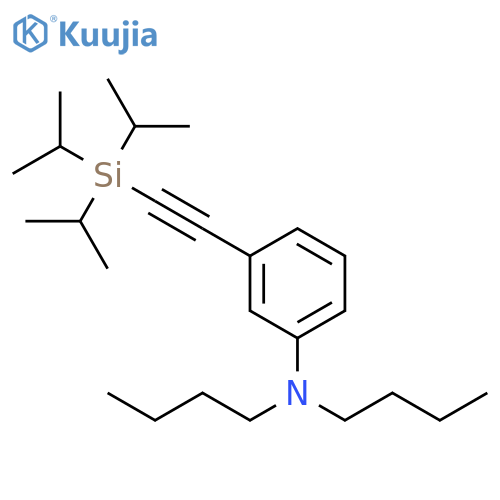 Benzenamine, N,N-dibutyl-3-[2-[tris(1-methylethyl)silyl]ethynyl]- structure