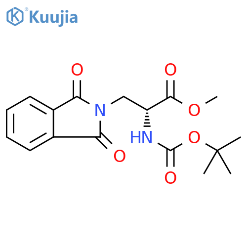 (R)-2-Boc-amino-3-(1,3-dioxo-1,3-dihydro-isoindol-2-yl)-propionic acid methyl ester structure
