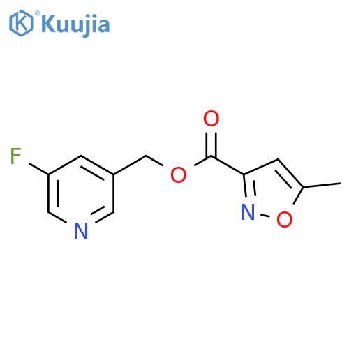 3-Isoxazolecarboxylicacid, 5-methyl-, (5-fluoro-3-pyridinyl)methyl ester structure