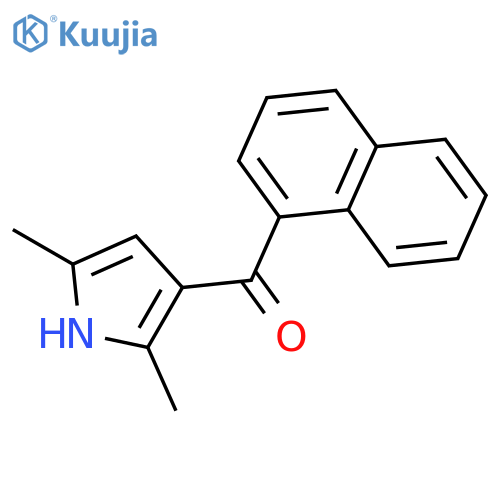 Methanone, (2,5-dimethyl-1H-pyrrol-3-yl)-1-naphthalenyl- structure