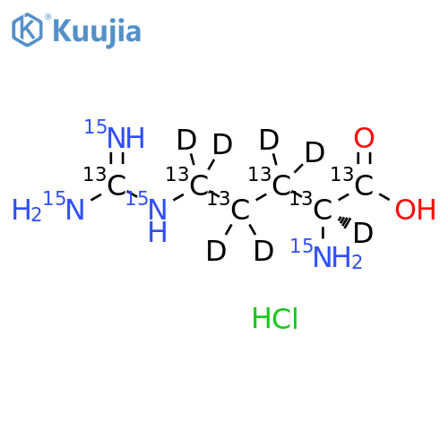 L-ARGININE-13C6,15N4,D7 HCL structure