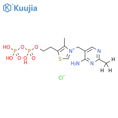 Thiazolium, 3-[[4-amino-2-(methyl-d3)-5-pyrimidinyl]methyl]-4-methyl-5-(4,6,6-trihydroxy-4,6-dioxido-3,5-dioxa-4,6-diphosphahex-1-yl)-, chloride (1:1) structure