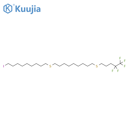 (9-Iodononyl)(9-((4,4,5,5,5-pentafluoropentyl)thio)nonyl)sulfane structure