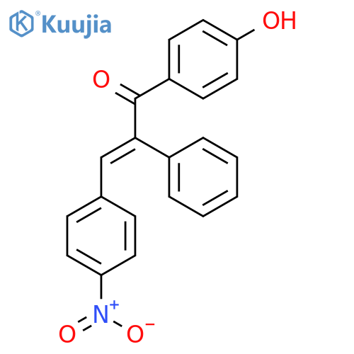1-(4-Hydroxyphenyl)-3-(4-nitrophenyl)-2-phenylprop-2-en-1-one structure