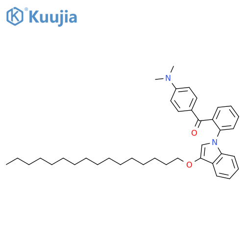 Methanone, [4-(dimethylamino)phenyl][2-[3-(hexadecyloxy)-1H-indol-1-yl]phenyl]- structure