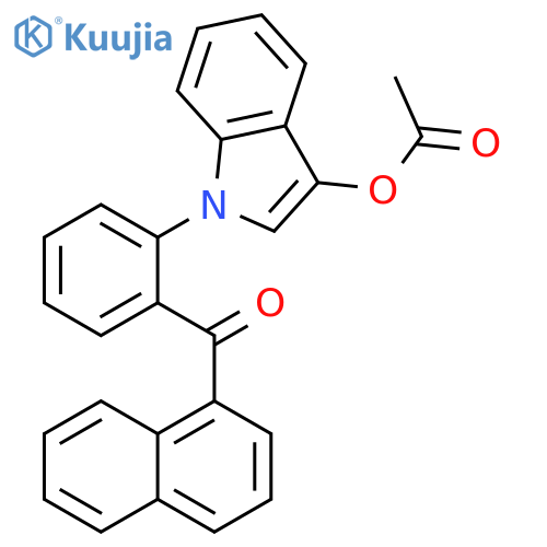 Methanone, [2-[3-(acetyloxy)-1H-indol-1-yl]phenyl]-1-naphthalenyl- structure