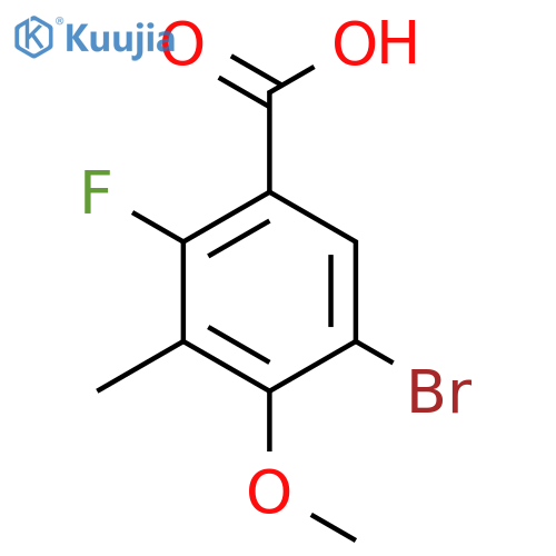 5-Bromo-2-fluoro-4-methoxy-3-methylbenzoicacid structure