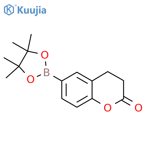 6-(tetramethyl-1,3,2-dioxaborolan-2-yl)-3,4-dihydro-2H-1-benzopyran-2-one structure
