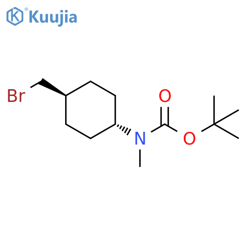 rac-tert-butyl N-methyl-N-(1r,4r)-4-(bromomethyl)cyclohexylcarbamate, trans structure