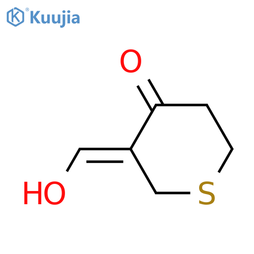 4H-Thiopyran-4-one,tetrahydro-3-(hydroxymethylene)-, (3E)- structure