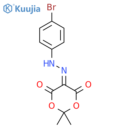 1,3-Dioxane-4,5,6-trione, 2,2-dimethyl-, 5-[(4-bromophenyl)hydrazone] (en) structure