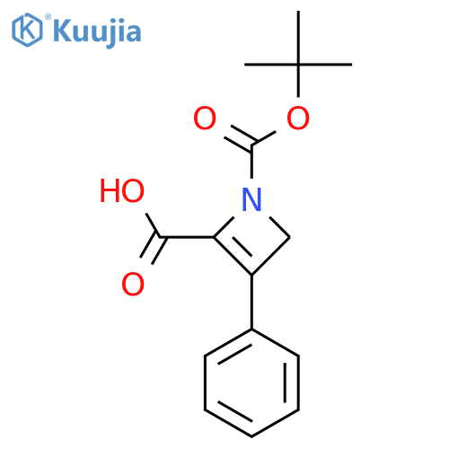 1-[(Tert-butoxy)carbonyl]-3-phenyl-1,4-dihydroazete-2-carboxylic acid structure